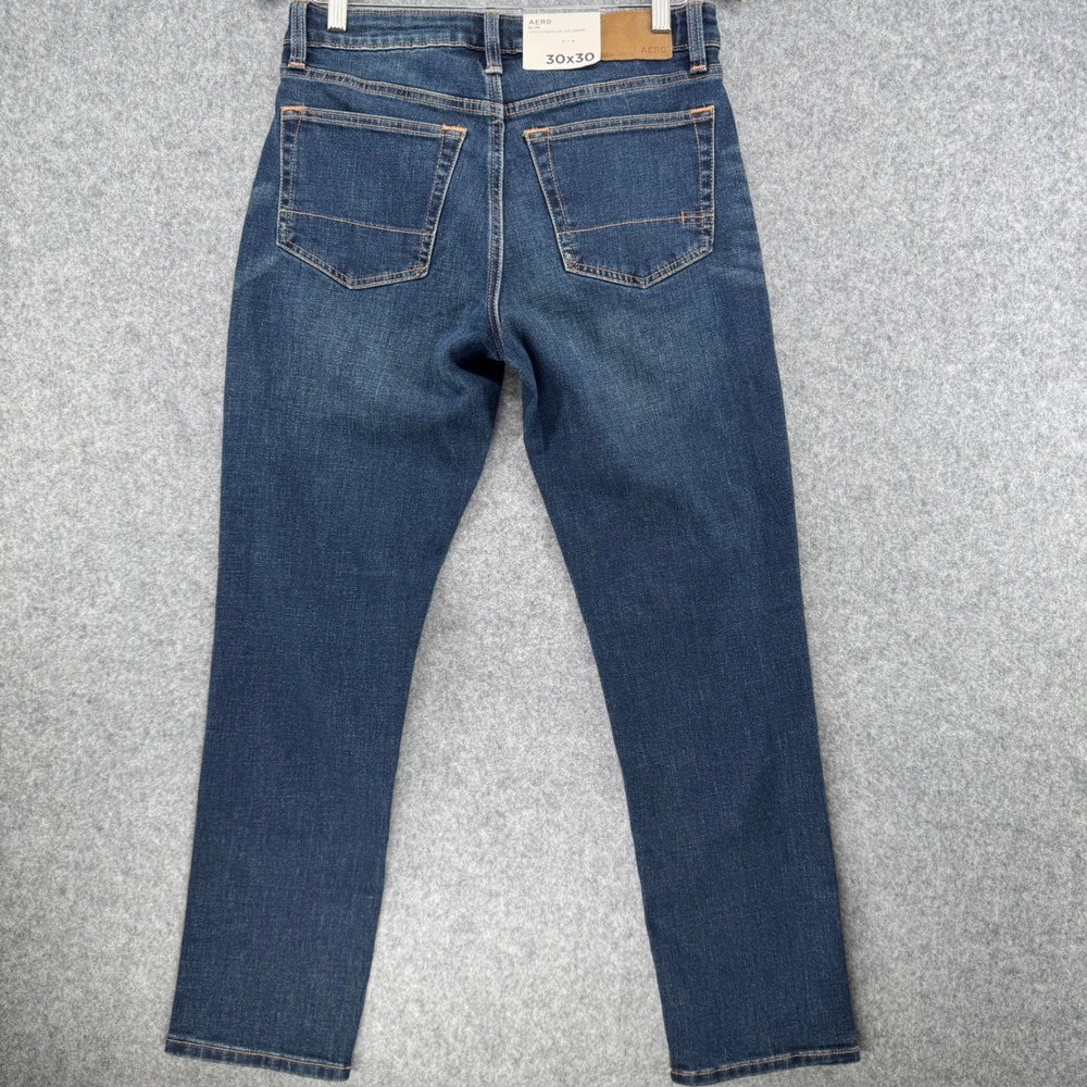 NEW Aeropostale Slim Jeans Mens 30x30 Blue Aero2 Premium Air Denim Stretch